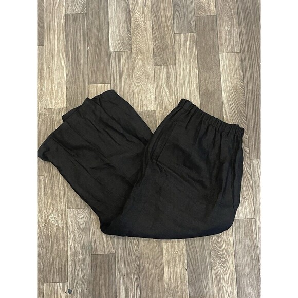 Women’s Silk trousers stretch pants Ann May Black lined - Picture 5 of 6